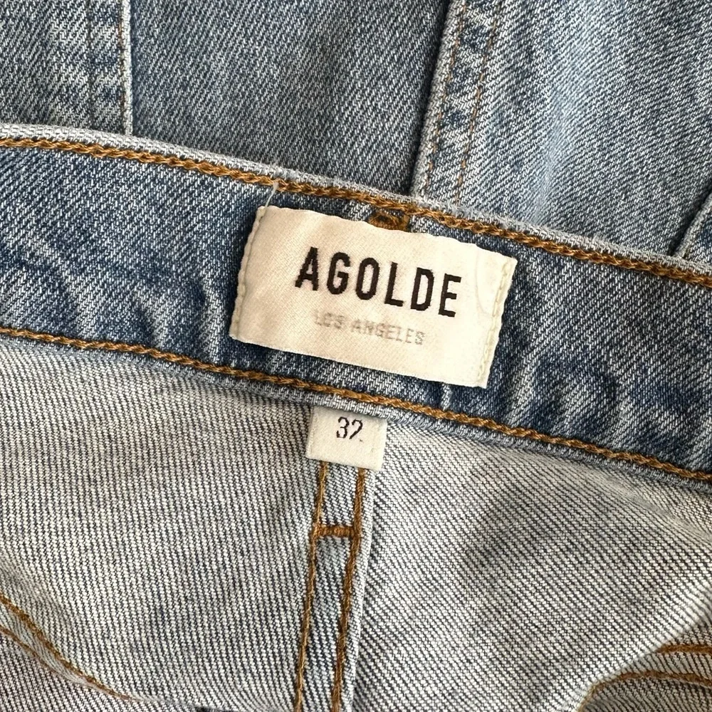 AGOLDE Riley High Rise Crop Distressed Jeans Size 32 - Picture 3 of 15